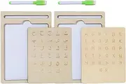 Wood Arabic Writing Tablet - Preschool Learn to Write Alphabet Tablet - Interactive Learning Drawing Toy Tracing Pad for Childrens Day Thanksgiving Birthday