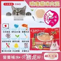 在飛比找博客來優惠-日本CIAO-啾嚕貓咪營養肉泥幫助消化寵物補水流質點心雙享綜