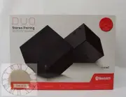 iWave DUO Stereo Pairing Bluetooth Speakers (Black) SP58087-BK, New