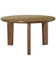 TOV Furniture Oani Walnut & Glass Round Dining Table
