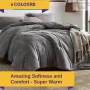Ramesses Teddy Fleece Quilt Cover Set | Ultra Warm Bedding Cover Soft Fluffy
