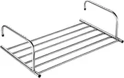 Balcony Clothes Airer Stainless Steel - Extendable Clothes Airer with 360 Degree Rotation | 10-Level Adjustable Clothes Airer for Drying Towels and Clothes | Laundry Organiser