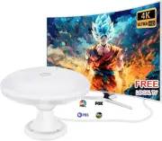 Long Range RV TV Antenna Outdoor Digital HDTV Antenna, Amplifier Signal White