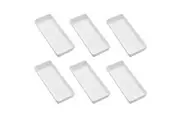 6x Madesmart Large Wide Interlocking Bin Storage Home Organiser 39x16cm White