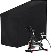 Klmnop Exercise Bike Cover, Waterproof and Dustproof Stationary Bike Cover, Upright Cycling Protective Cover for Indoor & Outdoor Fitness(Black)