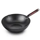 Hand-forged Chinese Wok Thickened Iron Wok for Gas Induction Cooker