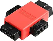iKKEGOL Pocket OBD2 OBDII Full 16 Pin Male to 3 Female 1 to 3 OBD Cable Splitter Converter Adapter for Diagnostic Extender Red (Red)