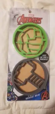 Marvel Avengers Set of 2 Thor Incredible Hulk Silicone Pancake Breakfast Molds