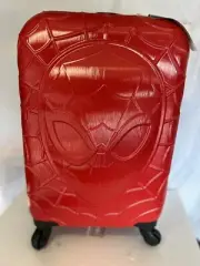 Marvel SpiderMan FUL 21" Rolling Luggage Mask Design Hardshell Red Suitcase NEW