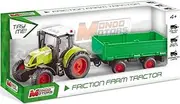 Mondo - 51180 Work Vehicles Motors-Friction Farm Tractor Trailer Return Clutch Pull Back for Children - Size 40 cm - Tractor with Trailer - 51180, Multicoloured, 51180