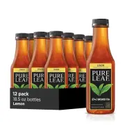Iced Tea, Sweetened, Real Brewed Black Tea, Lemon, 18.5 Fl Oz (Pack of 12)