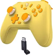 GameSir Nova Lite Wireless Controller – 2.4G & Bluetooth Gamepad for Windows PC, iPhone, Android, Switch & Steam Deck – Hall Effect Triggers, Turbo Function, Rumble Vibration (Yellow)