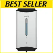 Compact Automatic Liquid Soap Dispenser - 1100ml Brushed Stainless Steel Design