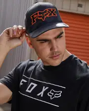 [Fox] Fox Men's Ellipsoid Flexfit Cap in Black/Camo Size Small/Medium S/M Black/Camo