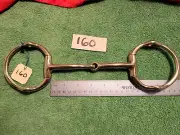 Horse Bit New Egg butt fixed 5 3/4-inch thin mouth with 3 1/2 in ring gag stainl