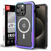 Tough On iPhone 15 Pro Case Iron Shield with MagSafe Iridescent
