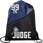 FOCO - New York Yankees High End Diagonal Drawstring Backpack Gym Bag - Aaron Judge #99, Multicolor, One Size, Aaron Judge Backpack