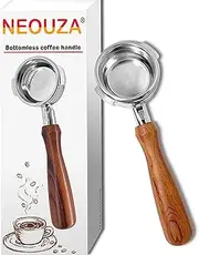 [NEOUZA] 58mm Bottomless Portafilter for Espresso Coffee Machine Compatible with Nuova Simonelli 304 Stainless Steel Two Ears with Filter Basket