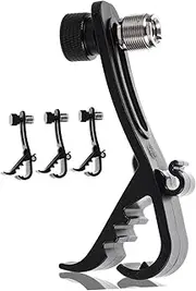 Mikinona 4Pcs Drum Microphone Clamping Mount Adjustable Drum Mic Holder for Recording Compatible with Boom Arm Shockproof Design for Secure Mic Placement