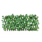 Artificial Garden Fence Wooden Artificial Flower Leaves Expandable Faux Privacy