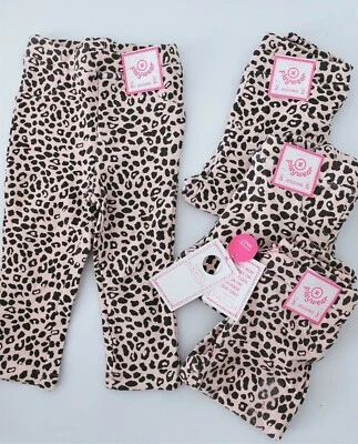 Girls Children Cotton Pumpkin Patch Pink Leopard Skinny Leggings Pants Jeggings