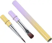 CALLARON Nail Art Brushes Dual-ended Design Gradient Plaid Style Professional Painting Liner Tool for Craft Reusable Makeup Brushes for Versatile Nail Art Techniques