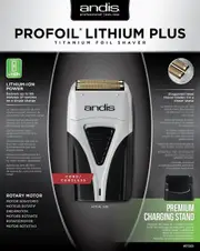 Andis Profoil Lithium PLUS Shaver with Stand (TS2)