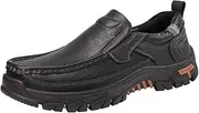 [OutPro] Men's Slip-On Loafer Hands Free Casual Walking Shoes Dress Comfortable for Work