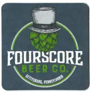 Fourscore Beer Co Beer Coaster Gettysburg PA