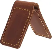 FUNNETOYU Classic Bookmarks for Men Magnetic Cash Wallet Clip Leather Data Cable Storage Clip