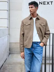 Brown Borg Lined Western Jacket with Wool (959421) | $93