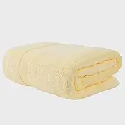 Extra Large Bath Towels, Jumbo Bath Sheet of 1, Oversized Bath Towels for Adults (80x180cm), 100% Cotton Shower Towels for Bathroom, Light Weight, Quick Drying, Super Soft and Absorbent - Yellow