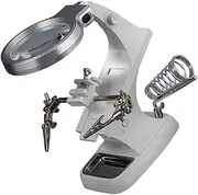 Angoily Desktop LED Magnifier Lamp with Arm and Lighting for Electronic Maintenance Stamps and Detailed Work