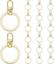 PH PandaHall Key Ring Clasp 20pcs Golden Swivel Clasps Key Chain Snap Lobster Claw Keychains Clasps Keychain Hooks Lanyard Clasp Key Charm Clip for Key Bag Connector Jewelry Making DIY Crafts
