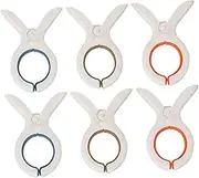 Alipis Quilt Fixing Clips Set of 6 Big Quilt Clips Windproof Clothespins Plastic Clothes Drying Clamps Sturdy