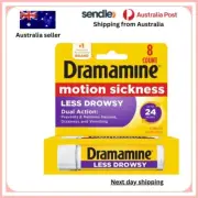 Dramamine Motion Sickness Relief Less Drowsey Formula, 8 Count Exp 1.2026
