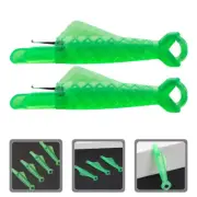 40 Pcs Needle Threader Hand Threaders Fish Type Automatic Inserter