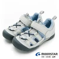 在飛比找momo購物網優惠-【MOONSTAR 月星】中童鞋透氣運動護趾涼鞋(灰)