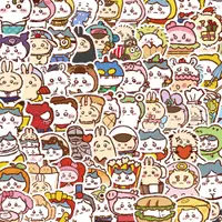 在飛比找蝦皮購物優惠-65張入  可愛卡通chiikawa二創手繪頭像塗鴉貼紙裝飾