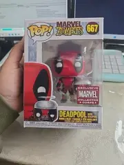 Funko POP! Marvel Zombies Deadpool with Headpool #667 Vinyl Figure CC Exclusive