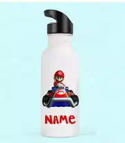 MARIO KART Personalised Kids Water Drink Bottle Stainless Steel 600ml