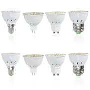 E14 E27 GU10 MR16 AC85-265V 3.5W 24 SMD 5730 Pure White Warm White LED Spot Lightt Bulbs 350LM GU10 WARM WHITE