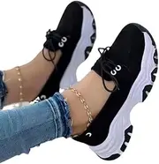 [DYJAGYO] Women's Orthopedic Walking Shoes, Arch Support Orthopedic Sports Shoes for Traveling and Hiking