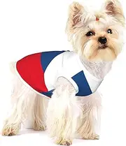 Flag of the Czech Republic print Tshirts for Small Dogs Dog's Fashion Shirt Breathable Sleeveless Shirts for Small Dogs