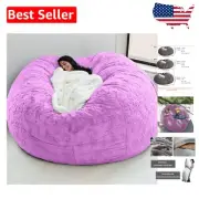 Soft & Fluffy Giant Bean Bag Cover in Heart Pattern for Modern Living Rooms