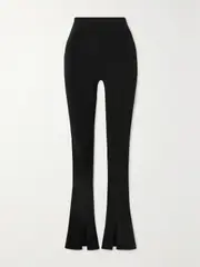 [Norma Kamali] Norma Kamali - Spat Stretch-jersey Flared Leggings - Black - small small Black