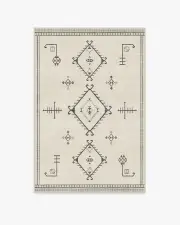 120' x 185' | Machine Washable Runner Rug | Kid & Pet Friendly | Indoor Rug | Damali Black & White Tufted Rug | Ruggable