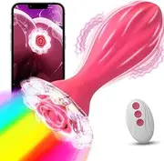 Vibrating Butt Plug Anal Sex Toys, Unique Crystal Light Up Anal Plug Toy with Remote and App Control, Silicone Big Butt Plugs Vibrator for Men Women