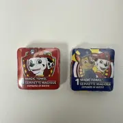 Paw Patrol Magic Towel Washcloth LOT of 2 Chase Marshall