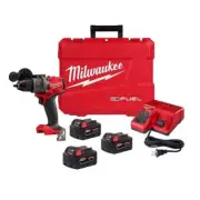 Milwaukee 18-Volt 1/2" Cordless Hammer Drill Driver w/ (3) 5Ah Batteries + Case